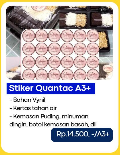 Stiker QUANTAC A3+ Cetak Saja