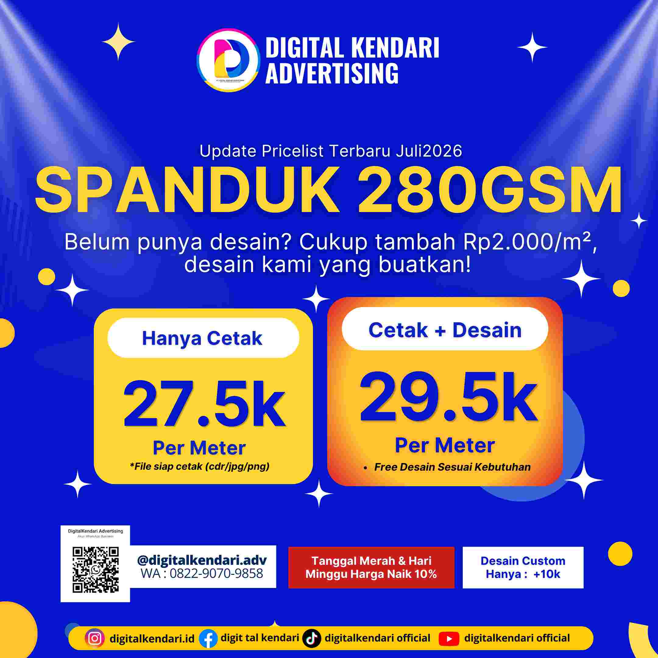 Cetak Spanduk Kendari - Percetakan Banner Murah & Digital Printing Berkualitas